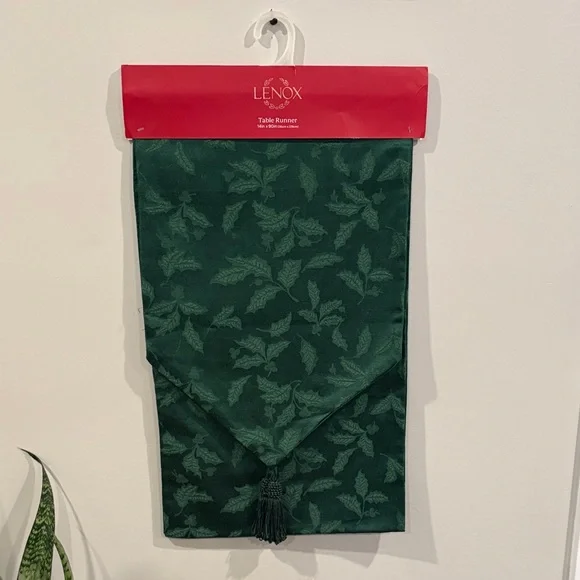 Lenox Green Holly Table Runner - Picture 1 of 5